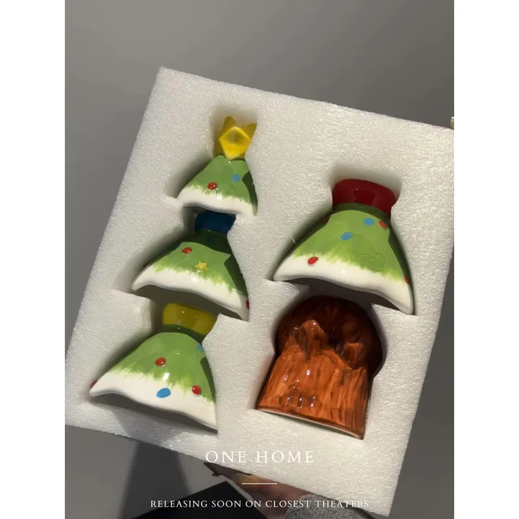 ONE 圣诞礼物叠叠乐茶杯原创复古陶瓷清酒杯功夫茶杯创意主人杯