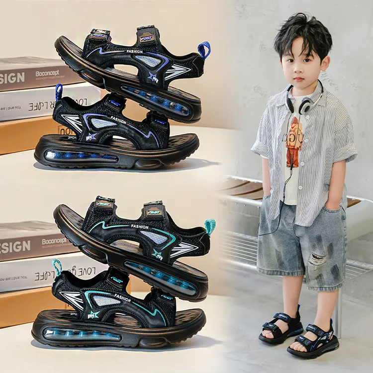 男童凉鞋2025年夏季新款儿童软底防滑小中大童运动休闲男孩沙滩鞋
