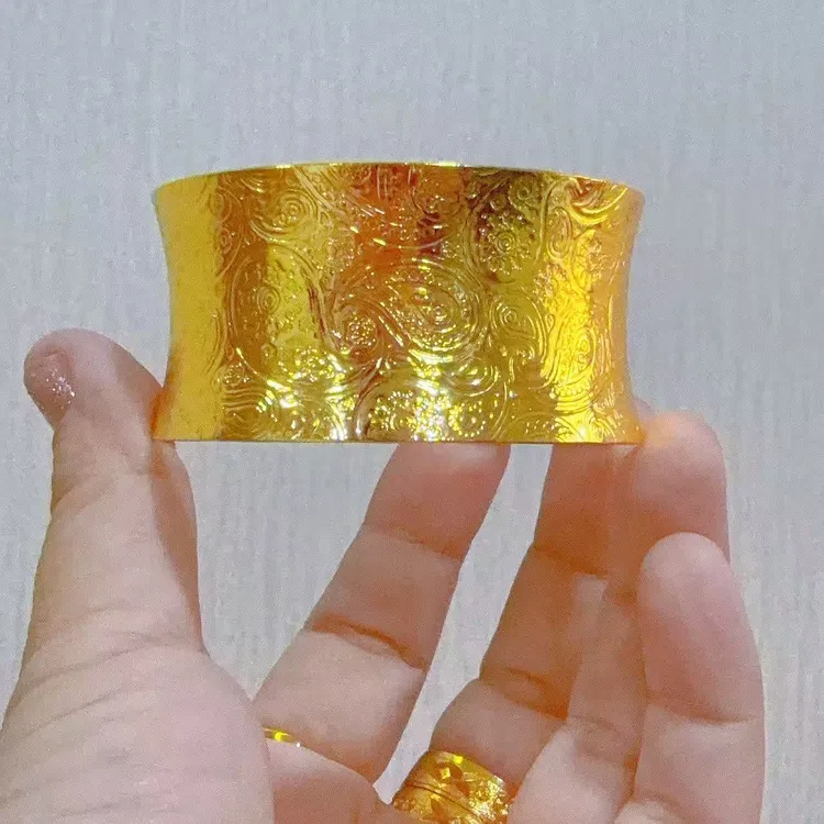 黄铜手镯 铜合金圈口可调节民族风巴达木花型手镯时尚饰品1112