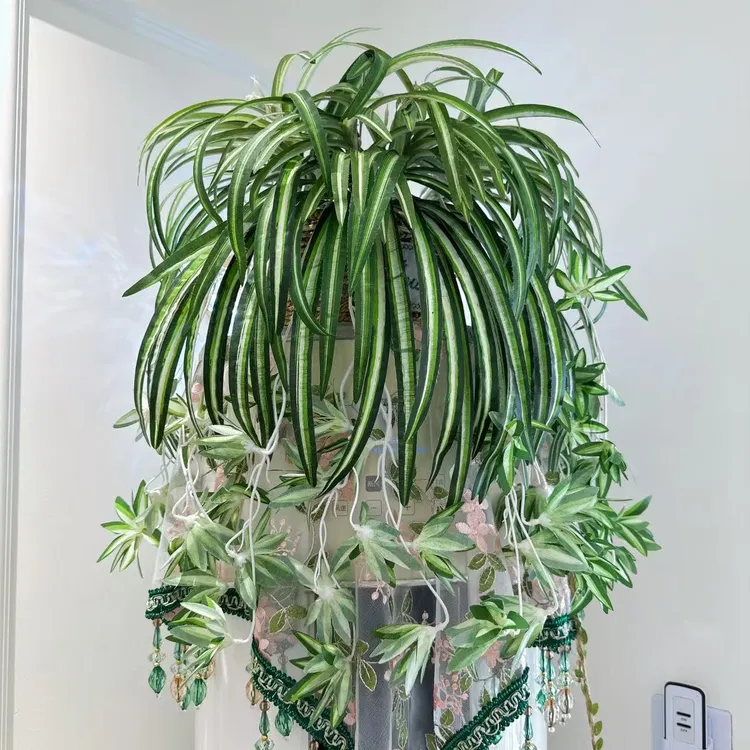 空调客厅仿真吊兰仿真绿植