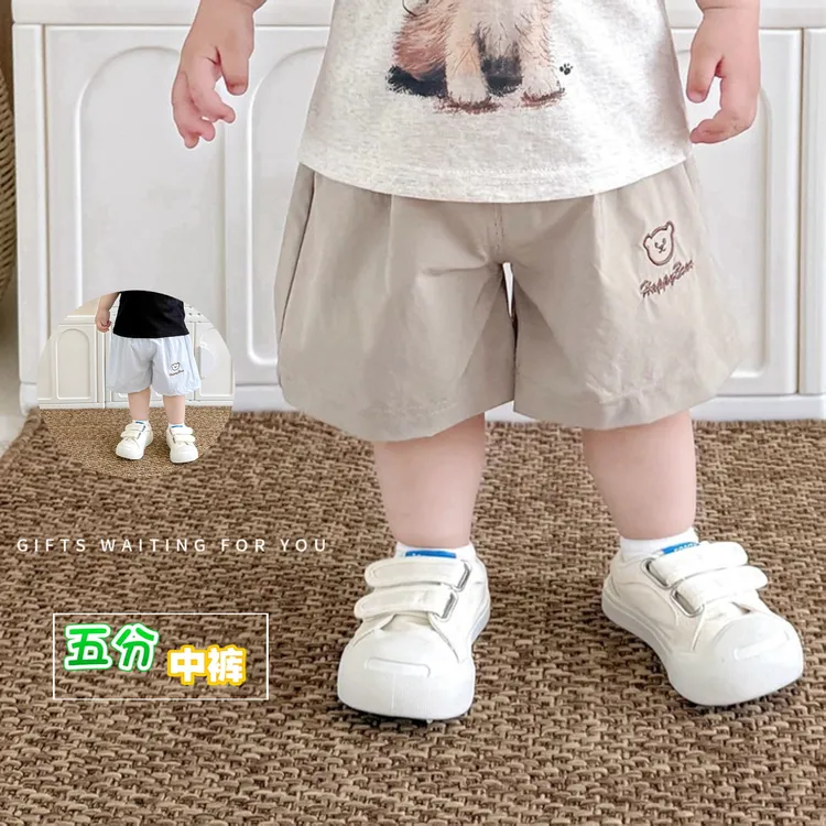 男女宝宝水洗棉夏季薄款中裤短裤纯棉外穿5分裤小童男童休闲裤