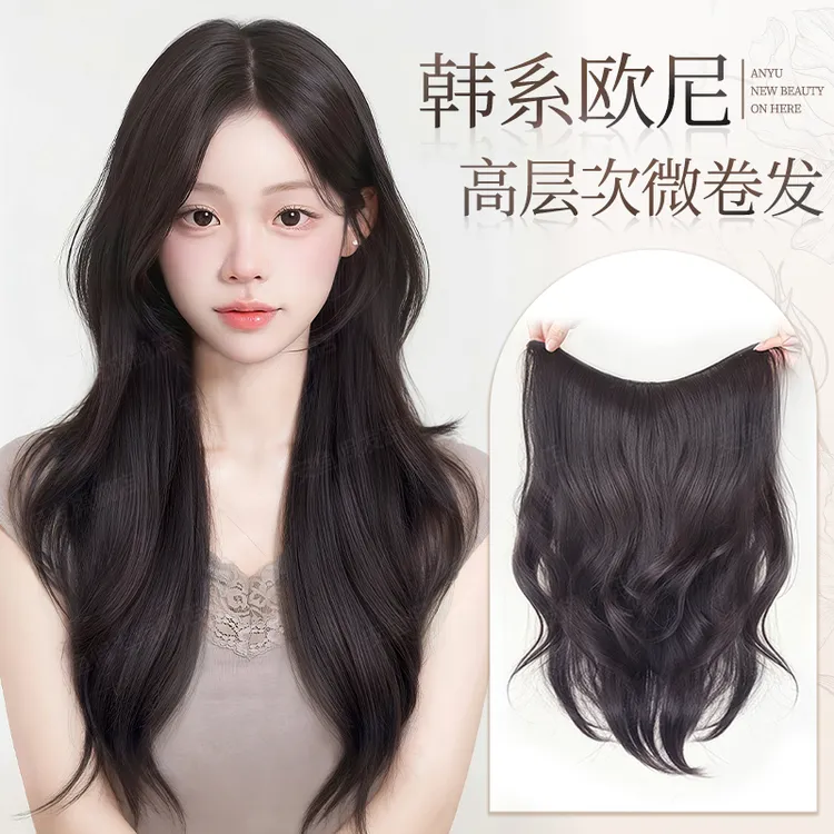 【韩系欧尼】高氛围韩系微卷假发方圆脸接发大波浪夏日氛围感假发