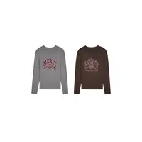 【大C严选】韩订单！美式印花高弹力糯感长绒棉T恤~