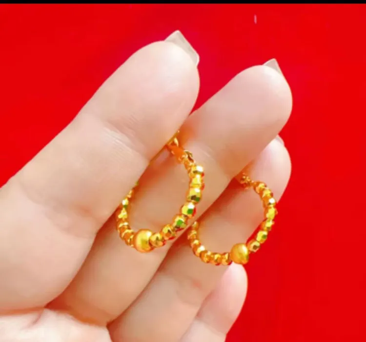 钛钢耳饰 耳环合金转运珠金丝时尚款式  福利