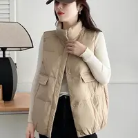【新款】保暖加厚款百搭宽松马甲外套女装7903[BLK]Q