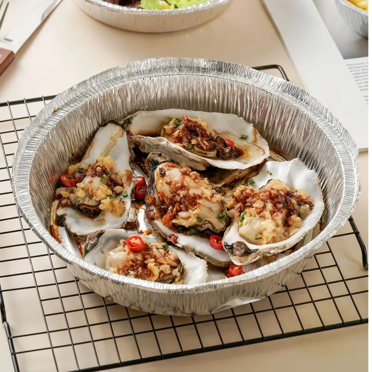 【兰月星】空气炸锅专用纸家用烧烤纸盘圆形铝箔纸碗