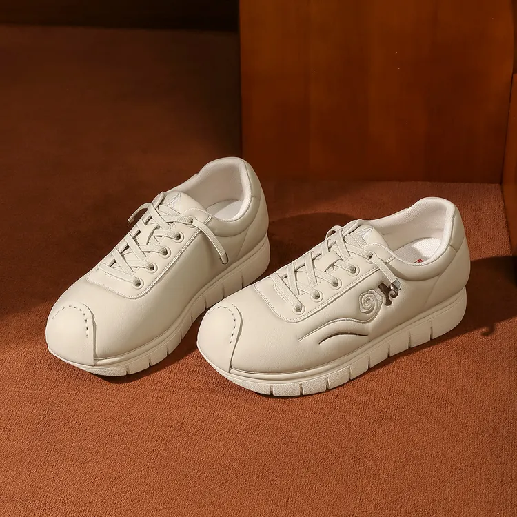 足力健时尚女鞋2025秋季新款软底皮鞋舒适妈妈鞋休闲健步鞋防滑