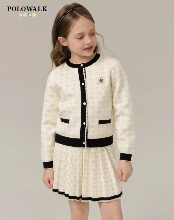 POLOWALK（111）25年秋季新款女童针织套装