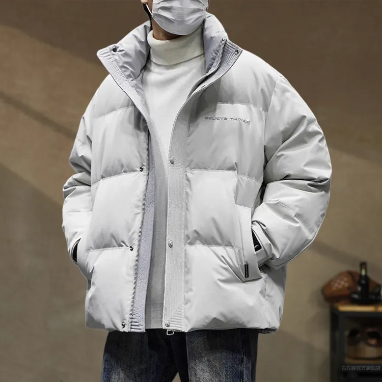 新款羽绒服男冬季立领保暖防寒男生痞帅上衣鸭绒外套冬天大码男装