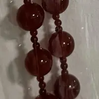 非金属亚克力项链 no退！酒红色运项链