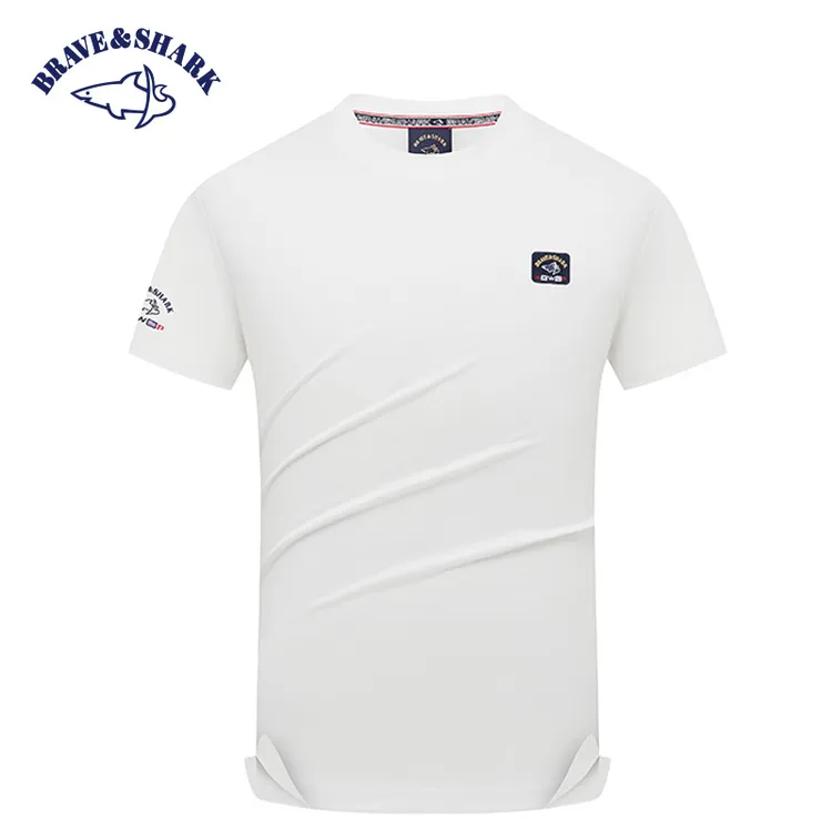 【官方正品】BRAVE&SHARK/鲨鱼短袖T恤男圆领夏季半袖液氨丝光凉感