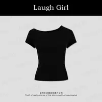 楚楚君 Laugh girl【极简纯T】短款圆领修身打底T恤纯色TL53085J