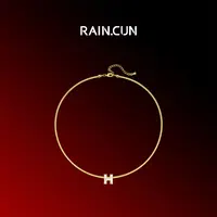 合金项链 【佐伊甄选】XG1155J-香槟金大圆饼合金项链水晶项链