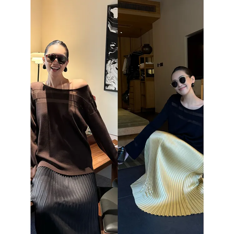 紫紫  薇酌饮衫   棉羊毛镂空织美手工钩针一字领上衣ZD10SMHJ274