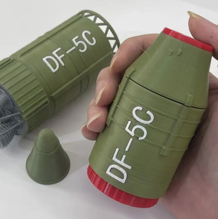 东风5C导弹模型笔筒3D打印创意学生笔筒东风5C模型笔筒桌面摆件