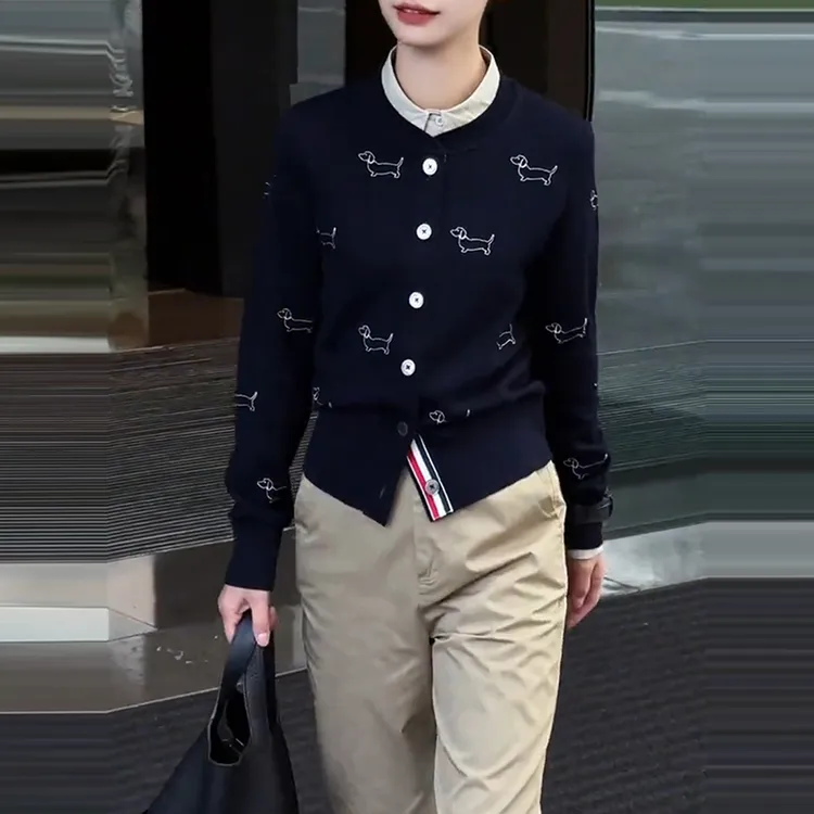 长袖针织衫秋装女2025新款韩系修身洋气