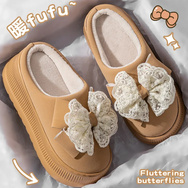 厚底棉拖鞋女士秋冬季2025新款外穿防滑毛绒保暖小个子增高棉拖鞋
