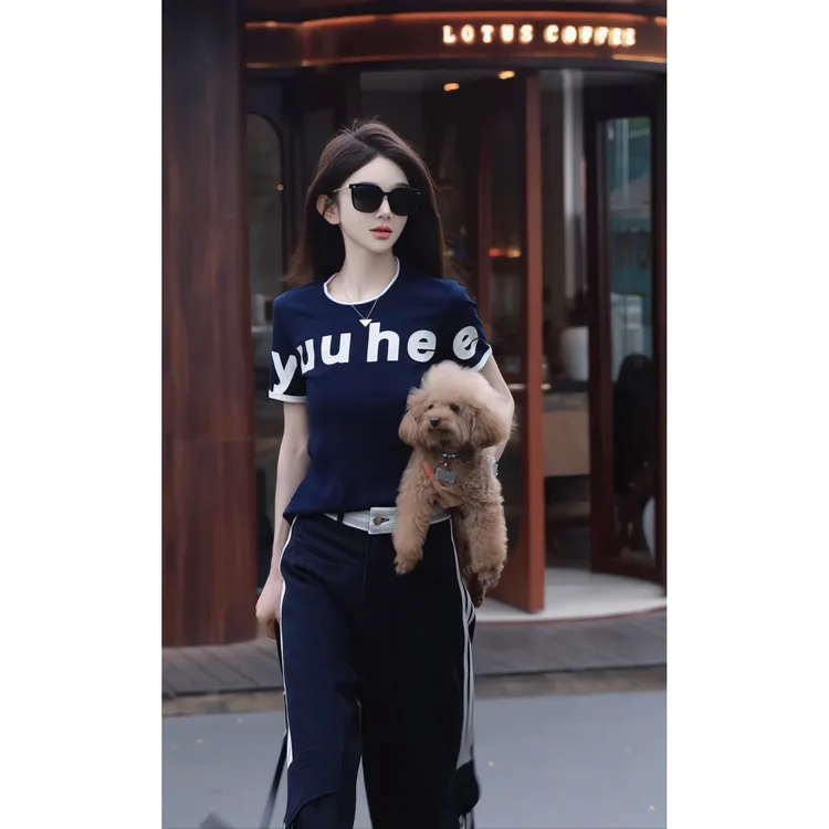 字母短袖t恤女2025新款爆款夏季超好看独特漂亮辣妹修身短款上衣