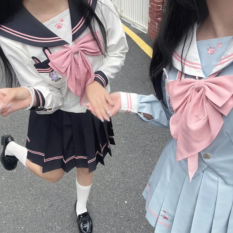 不眠岛原创【兔卜卜】幼稚园可爱二本水手服重工刺绣jk制服学院套装