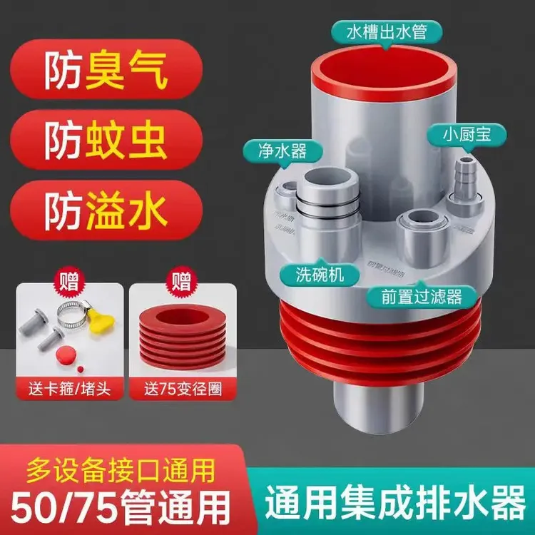 下水管防返臭管道防臭下水密封塞厨房洗菜盆台盆排水管堵口器wdj