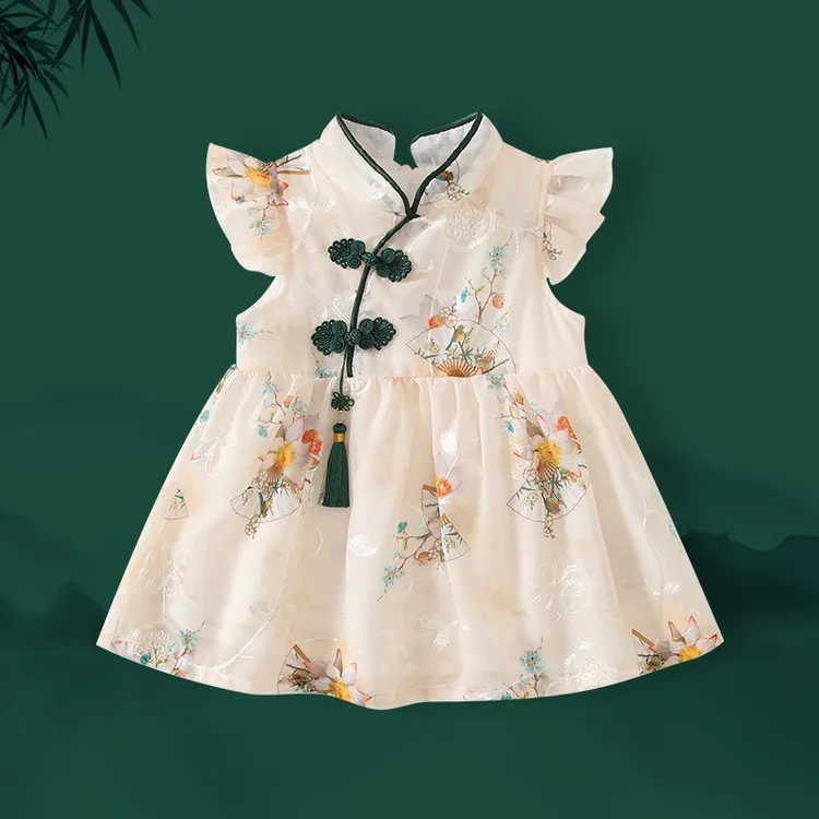 女宝宝2026新款夏装连衣裙婴儿国风旗袍周岁公主礼服夏季女童裙子