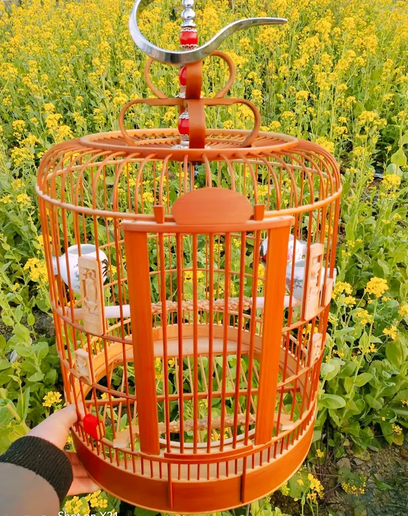 手工川笼画眉鸟笼带超大号月牙活动底泡油款高档定制不支持退换货