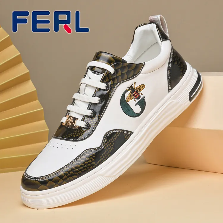 FERL超轻便小蜜蜂运动鞋 春季款男士透气轻奢百搭软底潮流休闲鞋