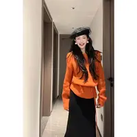 慵懒风针织衫上衣收腰显瘦韩版休闲中长款半身裙两件套B020 B097