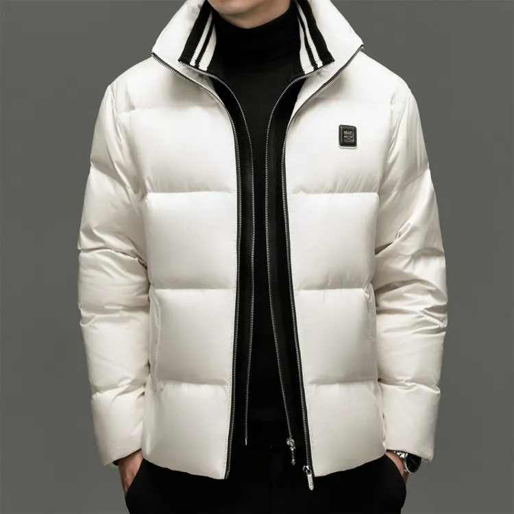 时尚高端潮牌男士羽绒服冬季新款高端立领加厚潮流商务保暖男外套
