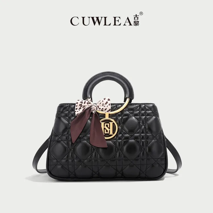 【CUWLEA/古黎】2025菱格手提包单肩斜挎手拎包GL-6009-2(送礼盒）