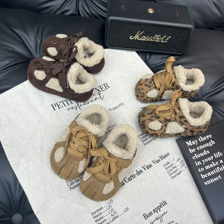 韩版冬季棉鞋女童勃肯新款冬季加绒软底秋冬儿童保暖鞋250380