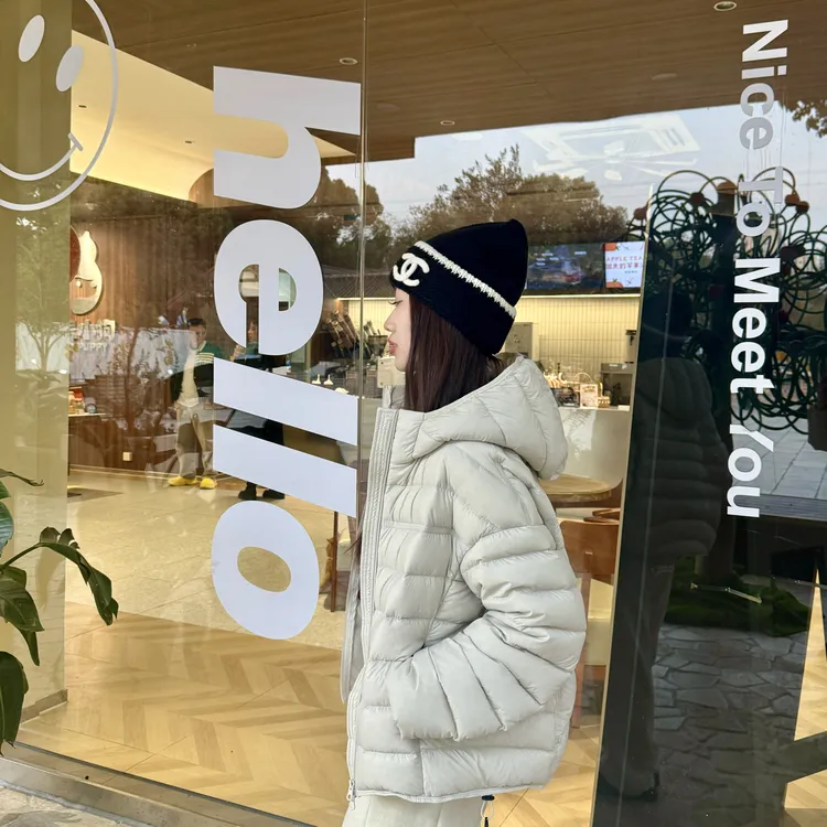 【90白鸭绒】 2025冬新款韩版帽子棉显瘦连帽女款排骨羽绒服
