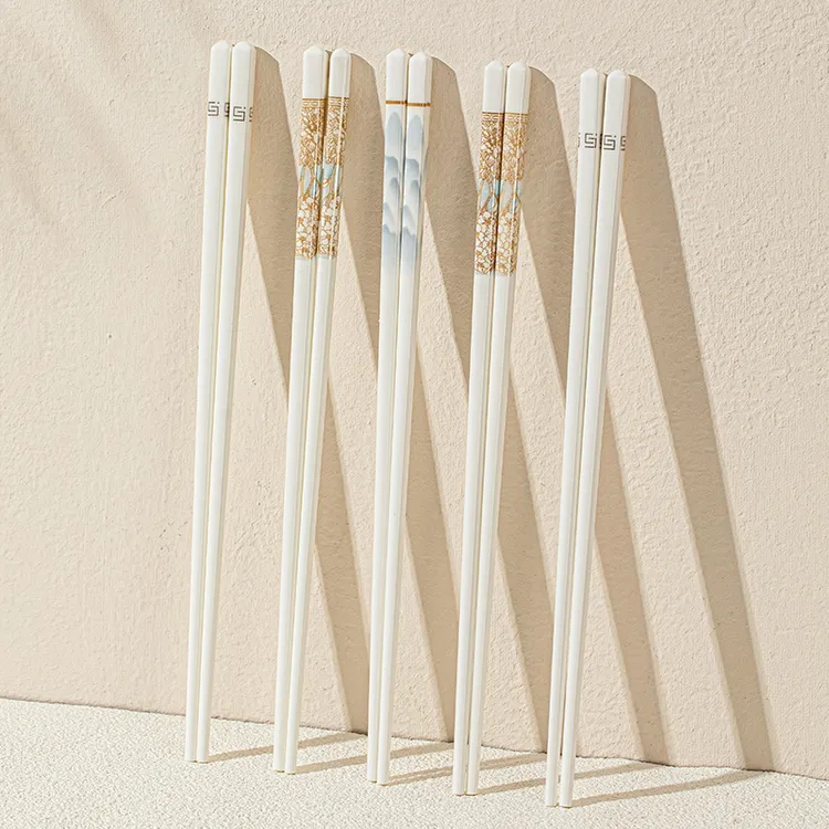 景德镇陶瓷筷子家用陶瓷防霉高温轻奢高档防滑2025新款家庭分餐筷