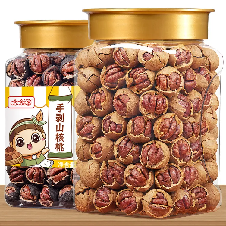 新货临安手剥山核桃500g大罐装颗粒饱满酥脆年货坚果炒货孕妇零食