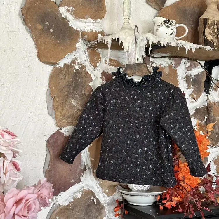 QHY-3190-儿童森系重工碎花打底衫（冬款）