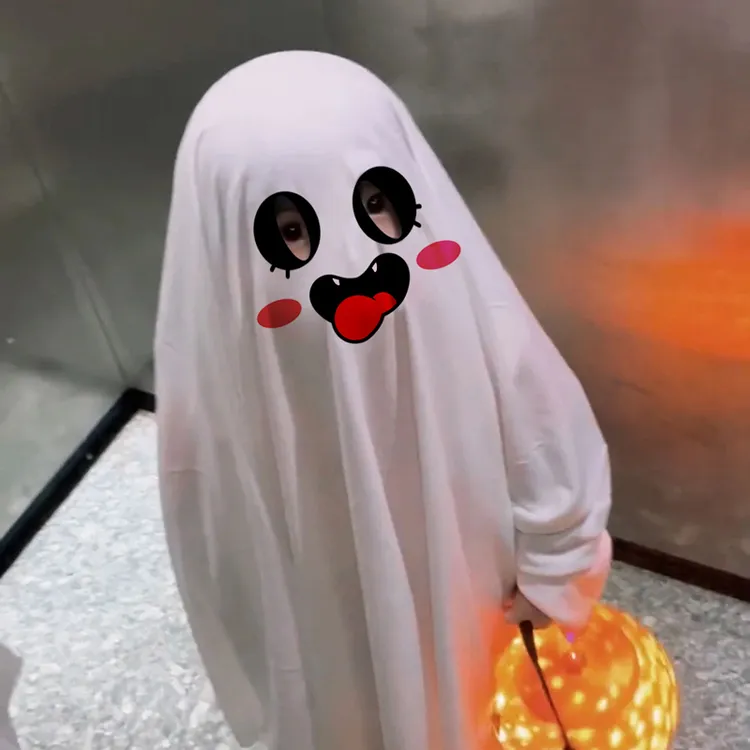 万圣节儿童服装cosplay服男童装扮幽灵衣服女孩服饰斗篷披风殭屍