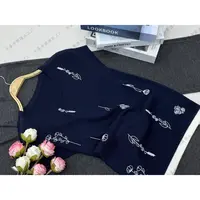 【深蓝色小花套头】新款时尚时尚针织上衣QC3391