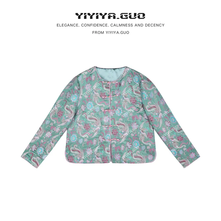 yiyiya.Guo艺艺吖【云锦·凤凰余飞】盘扣提花织金外套080257SS52
