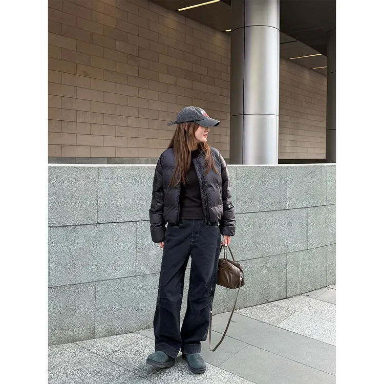 PH《云暖》90白鹅短款棒球外套时尚百搭潮流休闲保暖羽绒外套PH2591