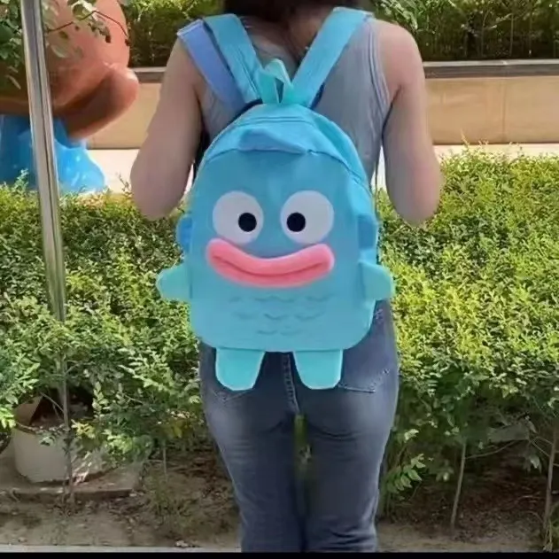 小丑鱼大容量百搭书包抖音大眼仔大嘴巴卡通学生双肩背包可爱日系