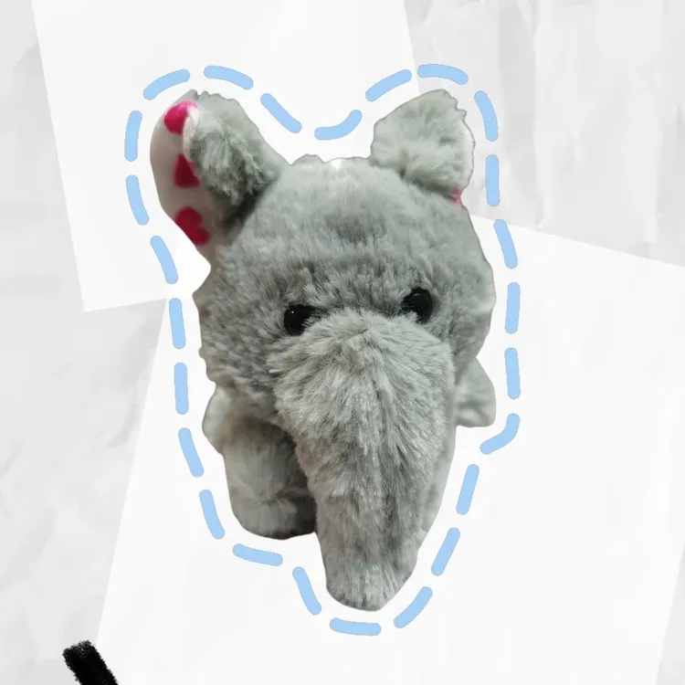 标价发2只可爱大象毛绒公仔钥匙扣挂饰车载小饰品生日礼物