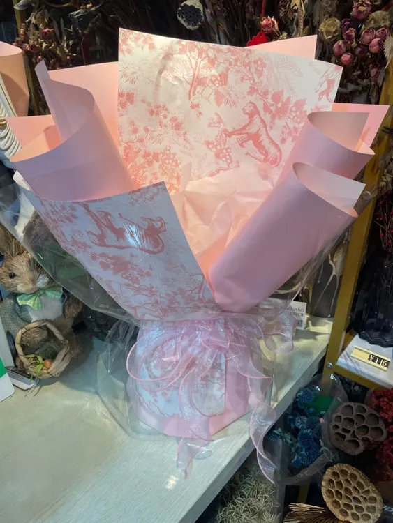 母亲节粉色包装花束空包装花壳成品大号包装