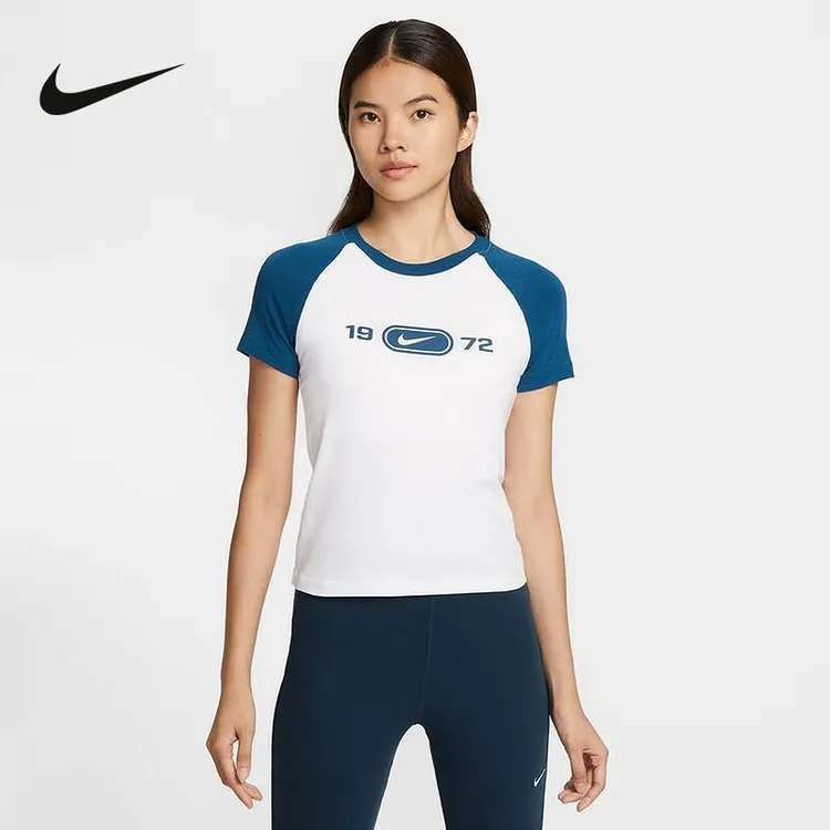 NIKE耐克女子夏季新款复古运动休闲短袖T恤HV4993-100
