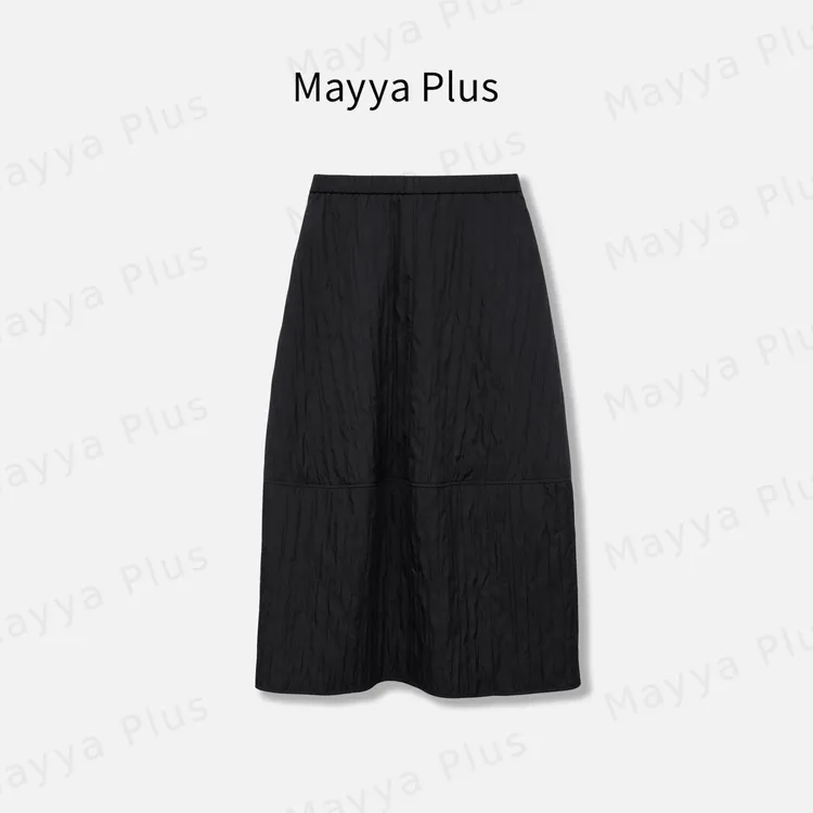 【漫步悉尼】Mayya Plus麦芽定制气质显瘦流光风百搭半身裙32546602