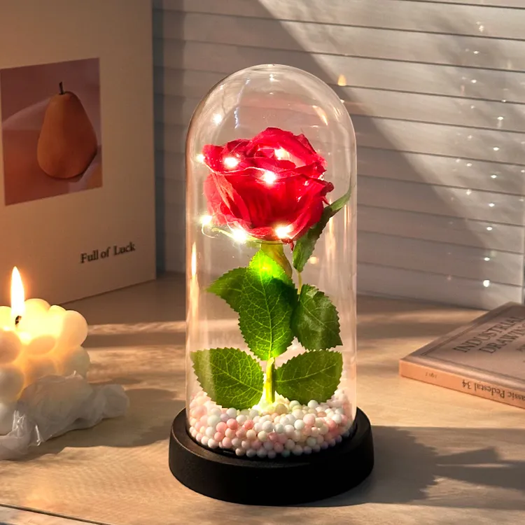 教师节生日礼物女生送闺蜜毕业礼物永生花小夜灯摆件高级小众创意