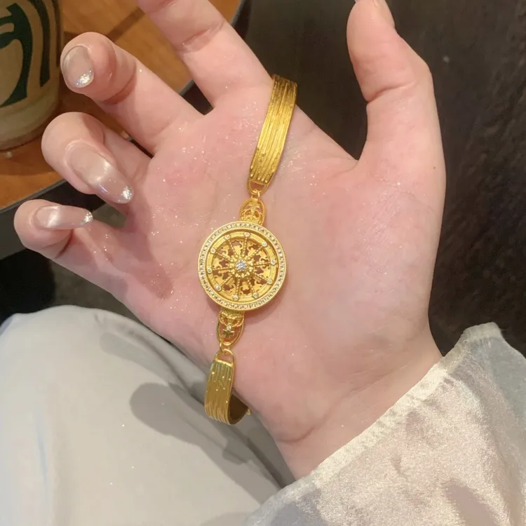 铜合金手链 新中式国潮风丨皇冠星轮罗盘手链皇冠马车手表 S058