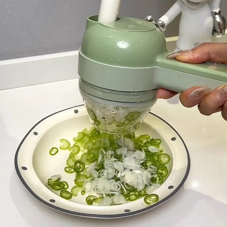 家用多功能切菜机剁辣椒圈葱花切菜切姜蓉蒜片切菜机电动蒜泥神器