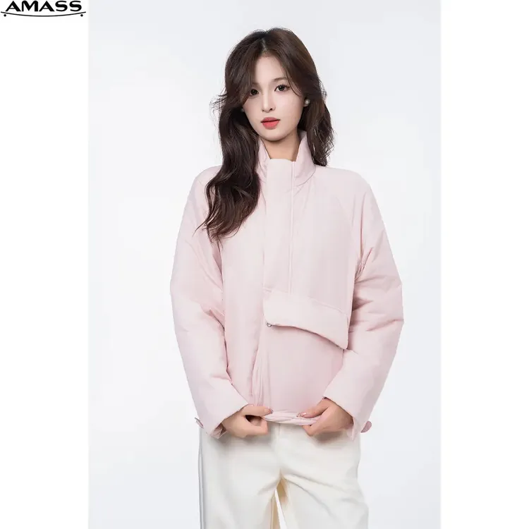 AMASS/阿玛施 5400851冬季时尚休闲立领简约短款新雪丽棉服外套女