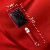 梳子气垫梳气囊梳卷发梳女士专用家用按摩梳排骨梳滚梳红色套装