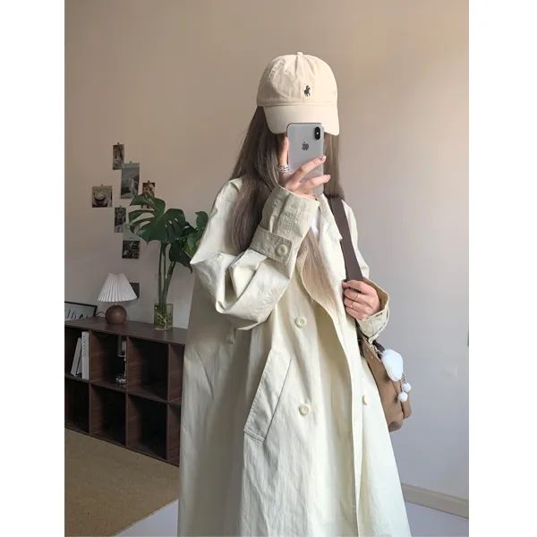 韩系爆款风衣外套女2025春秋季新款小个子高级感日系英伦风中长款